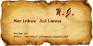 Marinkov Julianna névjegykártya